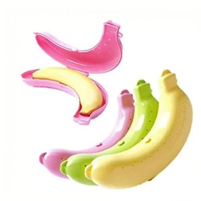 Image of Banana Protector Box Holder Lunch Fruit Container Storage Case