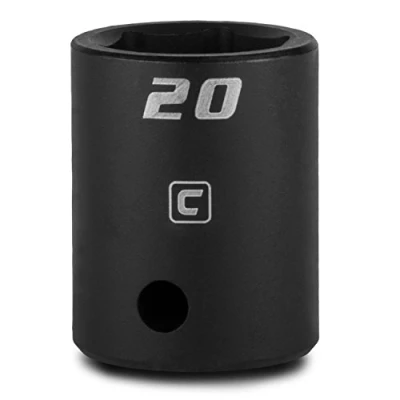 Image of Capri Tools 20 mm Shallow Impact Socket, 1/2 Inch Drive, 6 Point, Metric