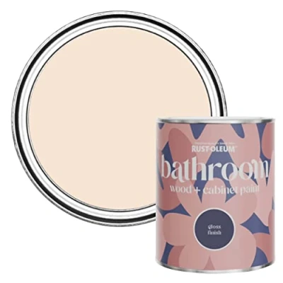 Image of Rust Oleum Pink Moisture Resistant Bathroom Wood and Cabinet Paint in Gloss Finish Melrose 750ml