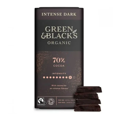 Image of Green Blacks Organic 70% Dark Chocolate Bar Pack of 15