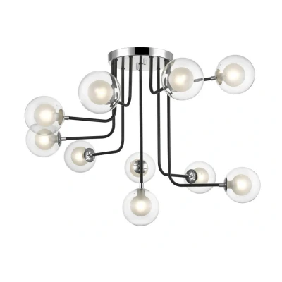 Image of Remy 10 Light Ceiling Chrome Black