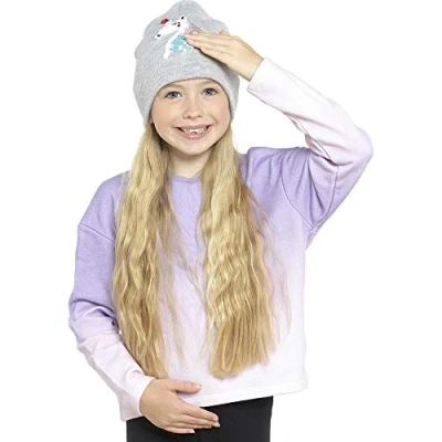 Image of Girls Reversible Unicorn Sequin Beanie Hat GL915 Grey 3 5 Years