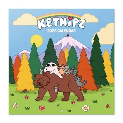 Image of Grupo Erik Wall Calendar 2025 Ketnipz 12&quot; x Square 2025, Planner Family Cute Gifts