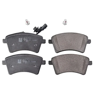 Image of 4106000Q2J Brake pad set BLUE PRINT ADR164220 Front Axle incl. wear warning contact with screw RENAULT: Kangoo II Express
