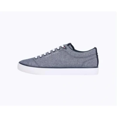 Image of Tommy Hilfiger VULC CORE Chambray Trainers, Men&#039;s, Size: 11, Desert sky Linen
