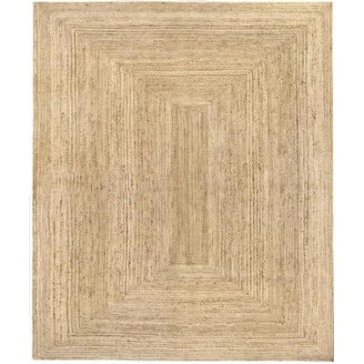 Image of HAMID Rug Jute Alhambra Natural Colour, Rug, Area 100% Fibre Hand Wovem, Braided for Home, Living Room, Floor Carpet..(300x250cm)