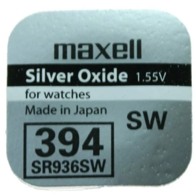 Image of Maxell SR936 SW 394 Silver Oxide Battery 1.55V 1 Unit
