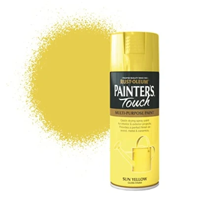 Image of Rust Oleum AE0040014E8 400ml Painter&#039;s Touch Spray Paint Sun Yellow Gloss