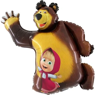 Image of Toyland® 90cm (36&quot;) Masha And The Bear Shaped Character Foil Balloon Kids Party Balloons