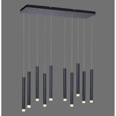 Image of Bruno Cluster Pendant Ceiling Light Black 10x 4.8W LED 3000K