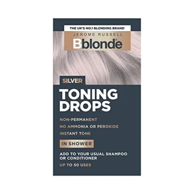 Image of Jerome Russell Bblonde Silver Toning Drops Non Permanent Hair Toner, Refresh &amp; Maintain Blonde Dye, Add in Shower with Shampoo or Conditioner, 50 Uses, 1