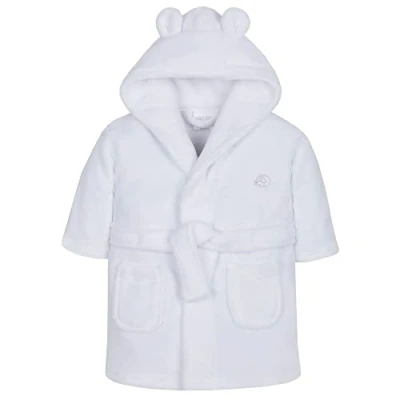 Image of undercover lingerie Baby Elephant Fleece Robe 18C204 White 18/24 Months