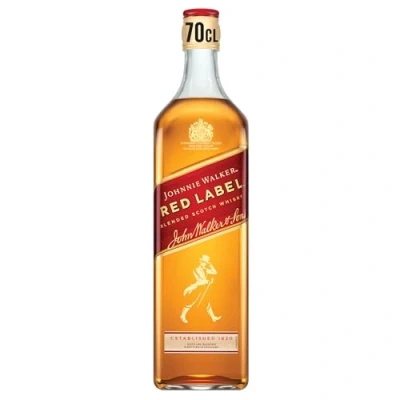 Image of Johnnie Walker Red Label Blended Scotch Whisky 40% Vol 70cl Iconic Scottish Enjoy Neat Or In Mixed Drinks From Up To 35 Whiskies Notes Of Smoke Cinnamon &amp; Honey