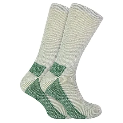 Image of 2 pack mens antibacterial breathable cushioned thermal wool hiking walking socks in 4 colours (6 11, WRHM03)