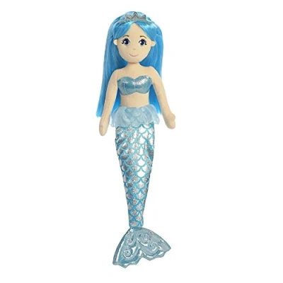 Image of Aurora, 33084, Sea Shimmers Sapphire The Mermaid, 18In, Soft Toy, (Blue, Peach, Silver)