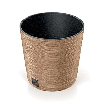 Image of Prosperplast Ocher Flower Pot with Tank Furu Collection 25 x 22.5 cm, 7.5 L Capacity, Ochre, 7,5