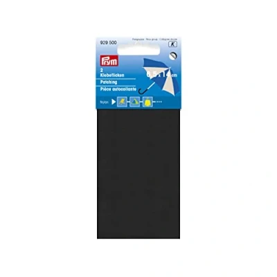 Image of Prym Nylon Patching self Adhesive, 6.5 x 14cm, Black