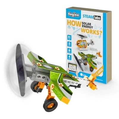 Image of Engino STEAM Labs Toys How Solar energy works? Educational Science Kits for kids Guided Experiment &amp; Activities kit