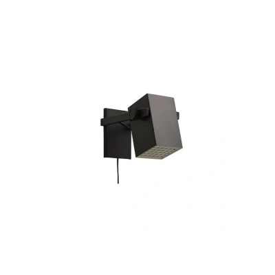 Image of FRANDSEN wall lamp BF Quadro, black, width 14 cm, metal