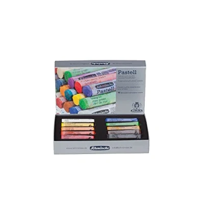 Image of Schmincke pastels, basic assortment with 10 colours, 77 210 097, cardboard box handmade brilliant, velvet matt, highly lightfast colours