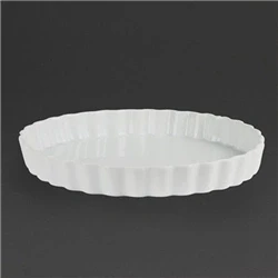 Image of Olympia Whiteware Flan Dishes 265mm (6 pack)