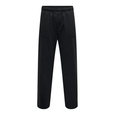 Image of ONLY &amp; SONS Men&#039;s Onsconnor RLX Pants Sweat Joggers, Black, XXL