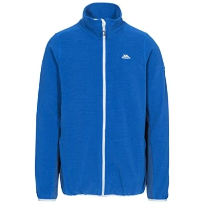 Image of Trespass Men Mirth Warm Fleece Jacket 220gsm for Men/ Gents/ Adults Walking/ Hiking/ Trekking/ Camping/ Outdoor/ Snowsports/ Skiing/ Snowboarding Navy Stripe, XXS