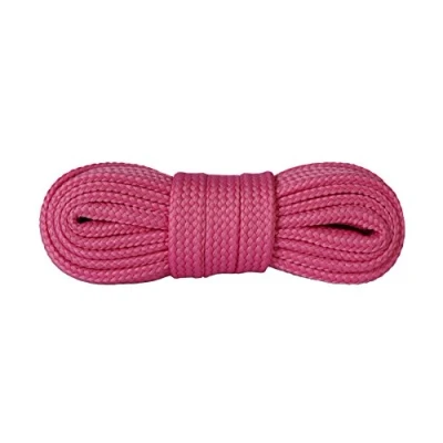 Image of Kaps Sneakers Laces, quality durable shoe laces for casual footwear, made in Europe, 1 pair, many colours and lengths (120 cm 47 inch 7 to 9 eyelet pairs dark pink)