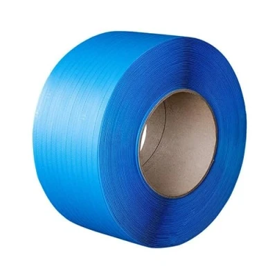Image of indigo 9mm X 4000m Wide BLUE Large Coil of Very Strong 110KG Break Strength Plastic Machine Pallet Strapping Banding 4000 Metres Per Polypropylene Polyprop Strap