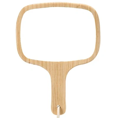 Image of Mirrorlwban Large &amp; Comfy Hand Held Mirror wooden handle Handheld Mirrors(2018 Model), 4