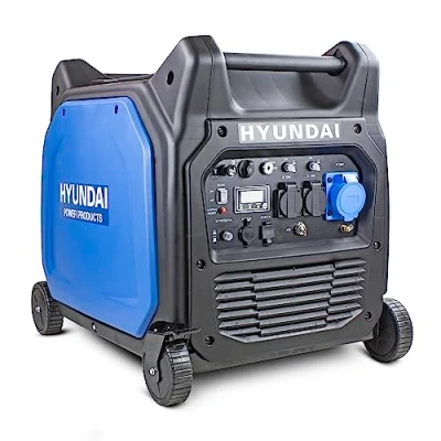 Image of Hyundai 6600W / 6.6kW Petrol Inverter Generator, Remote Keyfob &amp; Electric Start, Wheels Closed Case Design, DC USB Quiet 3 Year Warranty