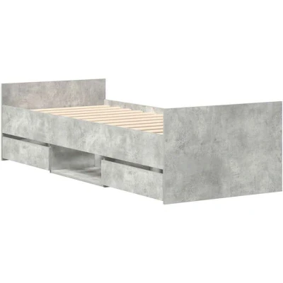 Image of vidaXL Bed Frame without Mattress Concrete Grey 90x200 cm