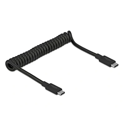 Image of Delock USB 3.1 Gen 2 Spiral Cable Type C Male to PD 3 A E Marker