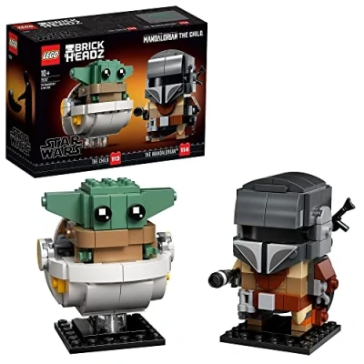 Image of LEGO BrickHeadz Star Wars The Mandalorian &amp; Child 75317 Building Kit, Fun Toy for Kids and Any Fan Featuring Buildable Figures (295 Pieces)