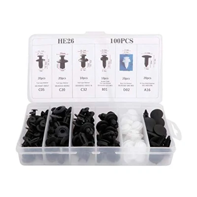Image of Door Trim Clip,100Pcs Car Card Panel Clips Bumper Fastener Retainer Push Rivet Kit Universal