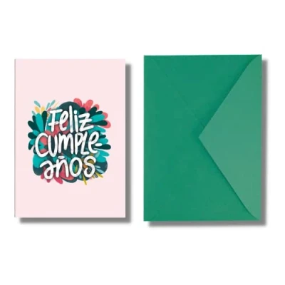 Image of Forletter Greeting Card, 15 x 21&#039;5 cm, Happy Birthday, Pink