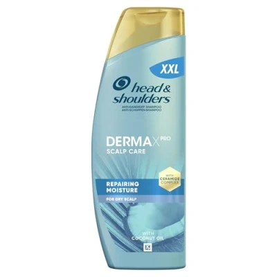 Image of Head &amp; Shoulders DermaXPro Repairing Moisture Anti Dandruff Shampoo 500ml with Coconut Oil and Ceramide Complex for Dry Scalp. Helps Reinforce Skin Barrier 72H Flake Free Hair