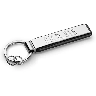 Image of Volkswagen 000087010CEYPN Keyring with ID.5 Lettering, Keychain, Silver/Black, Metal