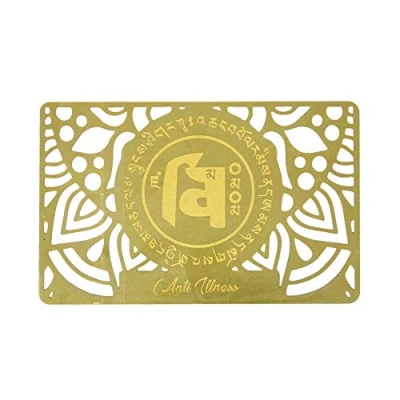 Image of Juanxian Feng Shui Anti Illness Amulet Gold Card W4269