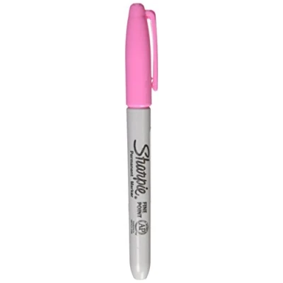 Image of Sharpie Pink Fine Point Permanent Marker Sold in packs of 12