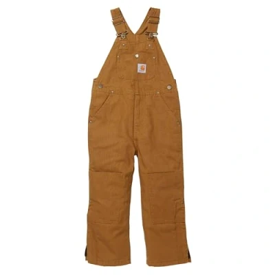 Image of Carhartt Boys&#039; Insulated Canvas Bib Overalls Brown, 6 UK