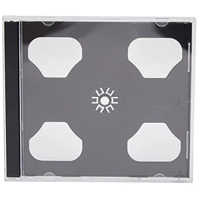 Image of 10 x Dragon Trading Double Disc Cases With Black Tray To Hold 2 CD DVD Blu Ray Discs. Jewel Cases.Professional Quality Store All Formats Of Two Discs