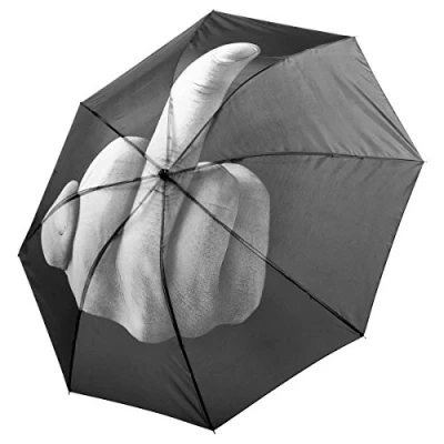 Image of GOODS+GADGETS Automatic Umbrella Pocket XXL 100cm Stormproof Travel The Original! (Middle finger)