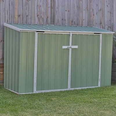 Image of 7&#039; x 3&#039; Absco Metal Bike Store Eucalyptus (2.26m 0.78m)