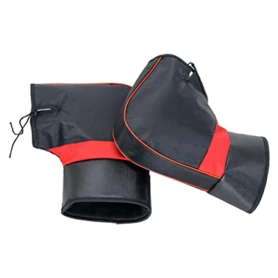 Image of PJKKawesome Motorcycle Bike Muffs,Motorcycle Handlebar Gloves Windproof Thick Warm Hand Muffs Protective Cover, Black