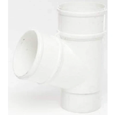 Image of POLYPIPE WHITE RR129 112.5deg Branch for 68mm downpipe