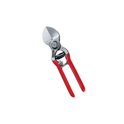 Image of AUSONIA 31110 Professional Double Cut Forged Pruning Shear 21 CM Made in and Tempered Carbon Steel, Rubber Coated Handles, Safe Lock roll, Cement Bolt. Ideal for Fruit Trees