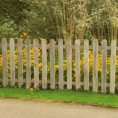 Image of Forest 6&#039; x 3&#039; Heavy Duty Pressure Treated Pale Picket Fence Panel (1.8m 0.9m)