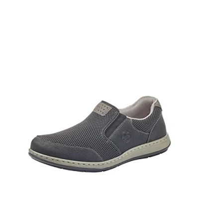 Image of Rieker Men&#039;s Frühjahr/Sommer 17363 Loafers, Black (Schwarz/Grau Schwarz/Polvere 00), 9 UK