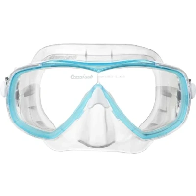 Image of Cressi Estrella Mask Premium Silicone Diving Mask,Transparent/Aquamarine